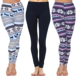 Women's Pack Of 3 Leggings - One Size Fits Most - White Mark -ChicMama Sales Store GUEST e8750d04 084f 4c99 9b3f 9362e61efd72