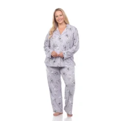 Plus Size Long Sleeve Floral Pajama Set - White Mark -ChicMama Sales Store GUEST e9016c1f 170e 45ad bf46 c2491adc202e