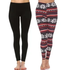 Women's Pack Of 2 Leggings - One Size Fits Most - White Mark -ChicMama Sales Store GUEST e95aa33e e4f0 4e89 87ea 509e8e10bc35