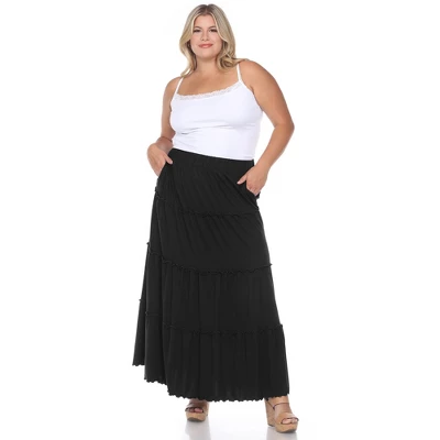 Plus Size Tiered Maxi Skirt 3 Plus Size Tiered Maxi Skirt - Image 3