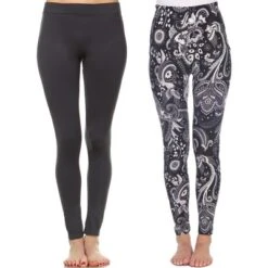 Women's Pack Of 2 Leggings - One Size Fits Most - White Mark -ChicMama Sales Store GUEST f23e3f97 77a0 4304 a50a d1b7e7801dc8