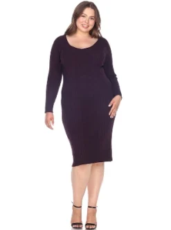 Women's Plus Size Long Sleeve Destiny Sweater Dress - White Mark -ChicMama Sales Store GUEST f3721640 6ea0 4eb0 a574 4fc2682957e1