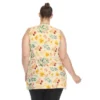 Plus Size Floral Sleeveless Tunic Top - White Mark