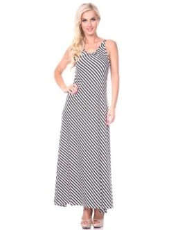 Women's Backless Striped Maxi Dress - White Mark -ChicMama Sales Store GUEST f52ad6fb 4077 4247 a7d0 b27ee0eced25