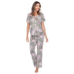 Women's Short Sleeve Top And Pants Pajama Set - White Mark -ChicMama Sales Store GUEST f5a93f00 650c 48ae a5d5 3ccaa2df59ca