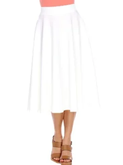 Women's Flared Midi Skirt With Pockets - White Mark -ChicMama Sales Store GUEST f5f9e207 44d5 4a93 ac50 081077958bc8