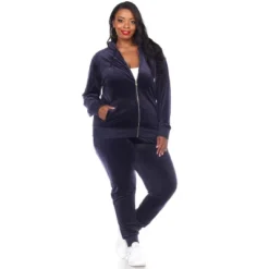 Women's Plus Size 2 Piece Velour Tracksuit Set - White Mark 19 Women's Plus Size 2 Piece Velour Tracksuit Set - White Mark -ChicMama Sales Store GUEST f7957727 21dd 4498 996e f6a392ff2993
