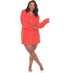 Women's Plus Size Long Sleeve Nightgown - White Mark -ChicMama Sales Store GUEST f7f1b767 4985 4765 983e 9030c7261c2d