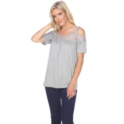 Women's Cut Out Shoulder Bexley Tunic Top - White Mark 20 Women's Cut Out Shoulder Bexley Tunic Top - White Mark -ChicMama Sales Store GUEST f83f468e 3981 4a21 89e6 216617f30a73