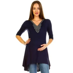 Maternity Calla Embellished Tunic Top - White Mark -ChicMama Sales Store GUEST f8bde0ac 55fb 46ba a185 01d7c0037a7b