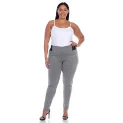 Women's Plus Size Jacquard Slim Pants - White Mark 8 Women's Plus Size Jacquard Slim Pants - White Mark -ChicMama Sales Store GUEST fce9d6cf 7fcd 417c 94b7 d3696f490719