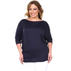 Women's Plus Size Bat Sleeve Tunic Top - White Mark -ChicMama Sales Store GUEST fd15b6f9 a458 41f9 8c53 8a40313b2ad9