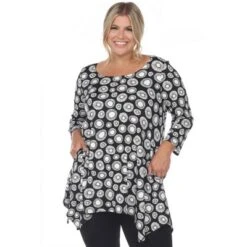 Plus Size Printed Geometric Tunic Top - White Mark -ChicMama Sales Store GUEST fd8ba1ee 1c62 405e b1d9 a484a7fde97f