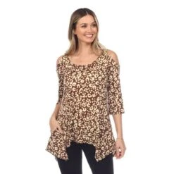 Leopard Cold Shoulder Tunic - White Mark -ChicMama Sales Store GUEST fdd23410 0562 4978 9a65 334bc41b82c0