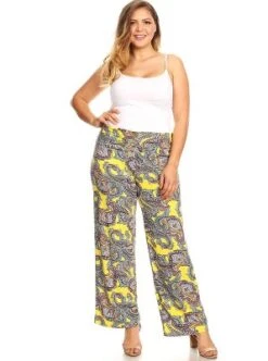Women's Plus Size Paisley Printed Palazzo Pants - White Mark -ChicMama Sales Store GUEST ff51bf5d d8ca 42e6 bc36 6248d3c268e9