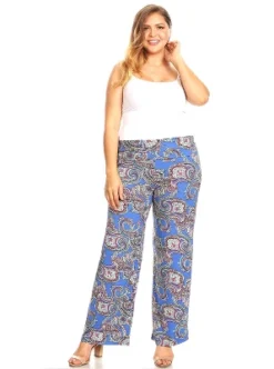 Women's Plus Size Paisley Printed Palazzo Pants - White Mark -ChicMama Sales Store GUEST ff5ded95 2dc6 4963 b720 ede129eaa3ec