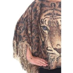 Women's Plus Size Tiger Print - One Size Fits Most Plus - White Mark